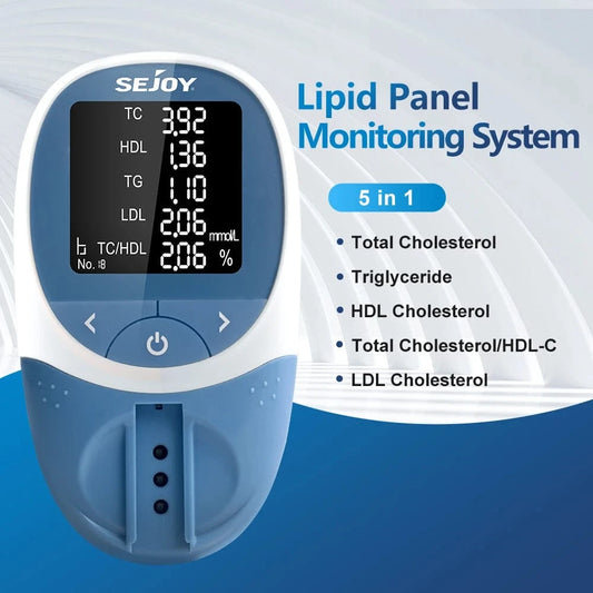 Lipid Profile Analyzer – 5-in-1 Cholesterol & Triglyceride Tester - HealU