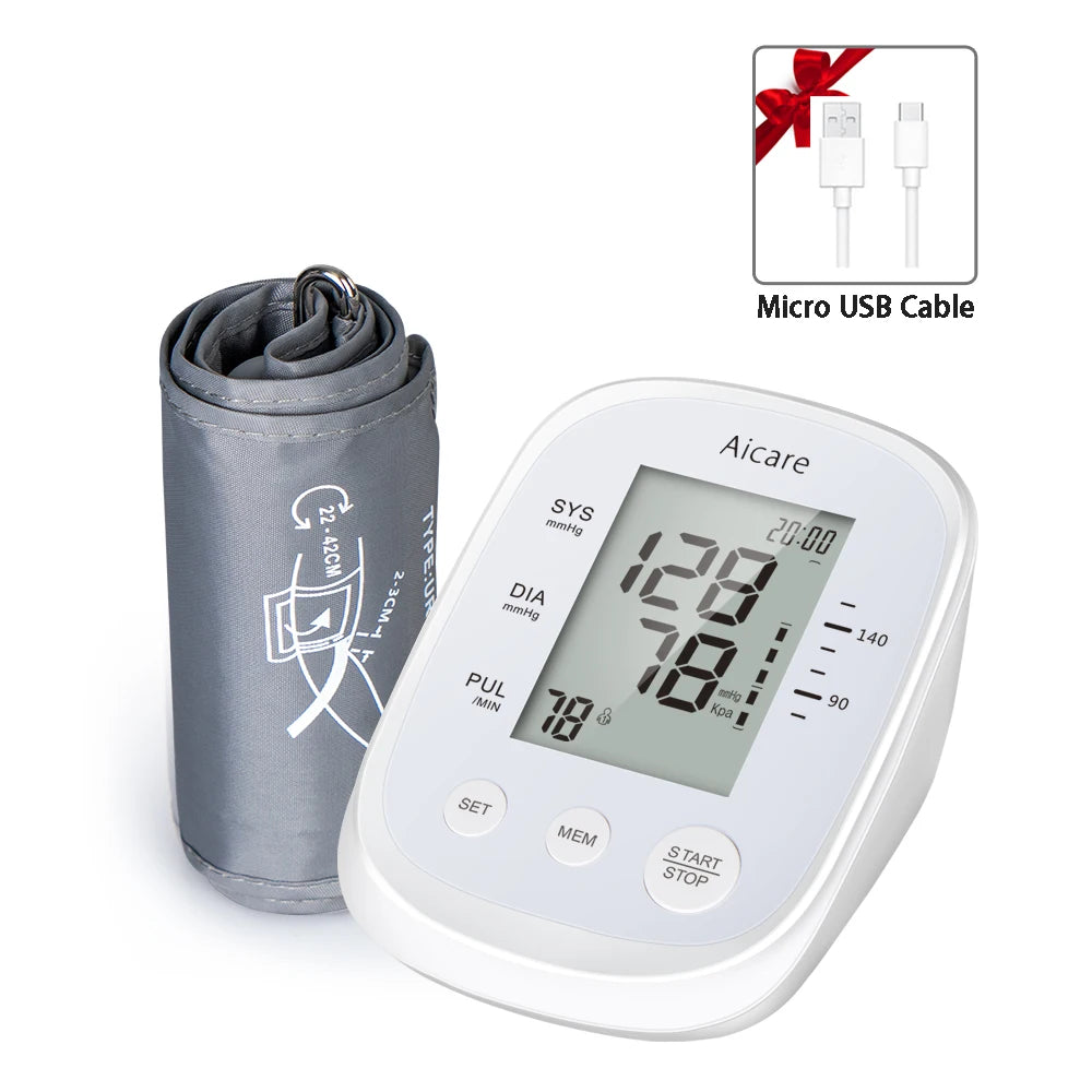 AICARE BP Machine β Automatic Upper Arm with Heart Rate Monitor - HealU