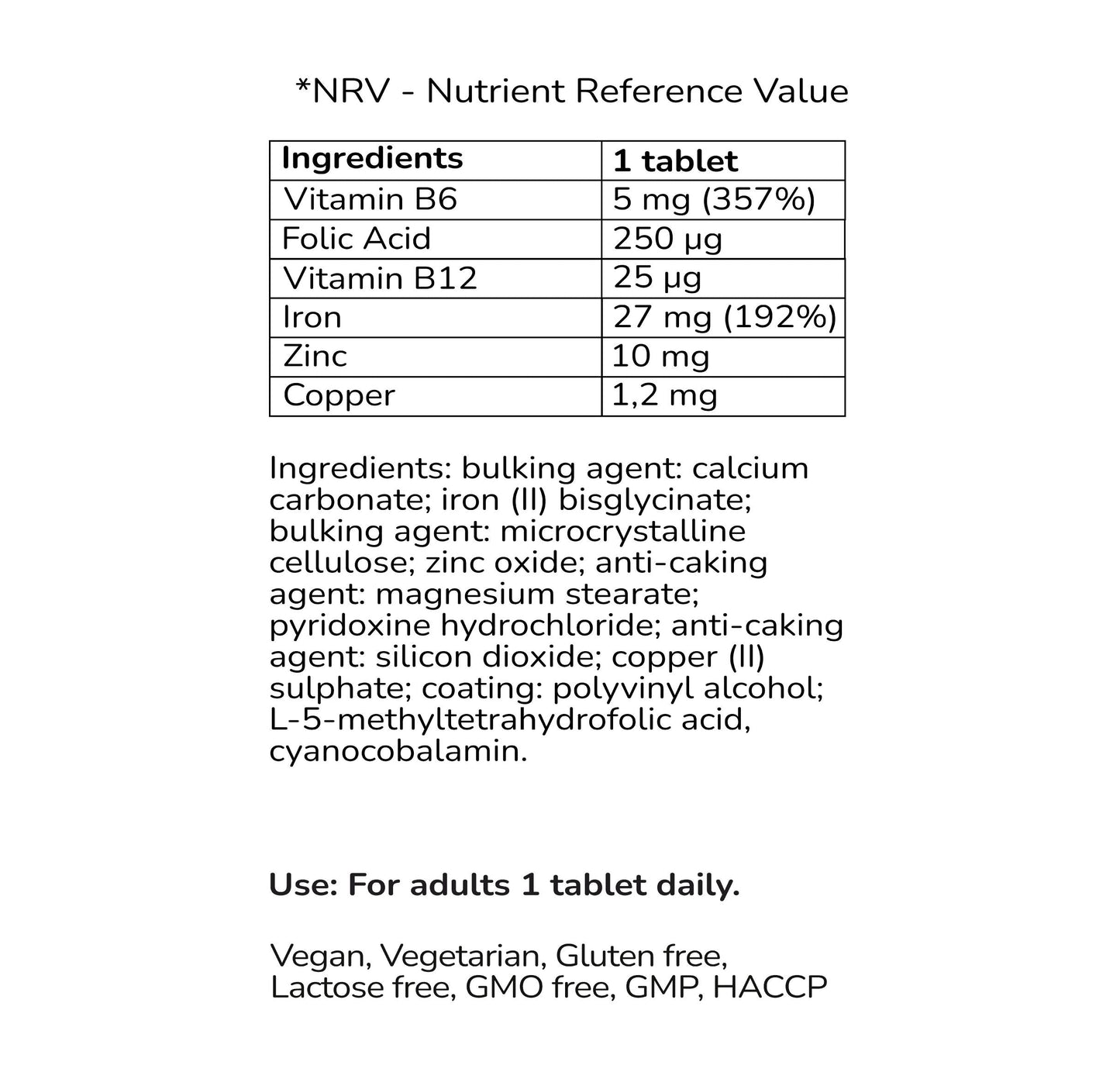 Iron Complex Vitamin Supplement - HealU