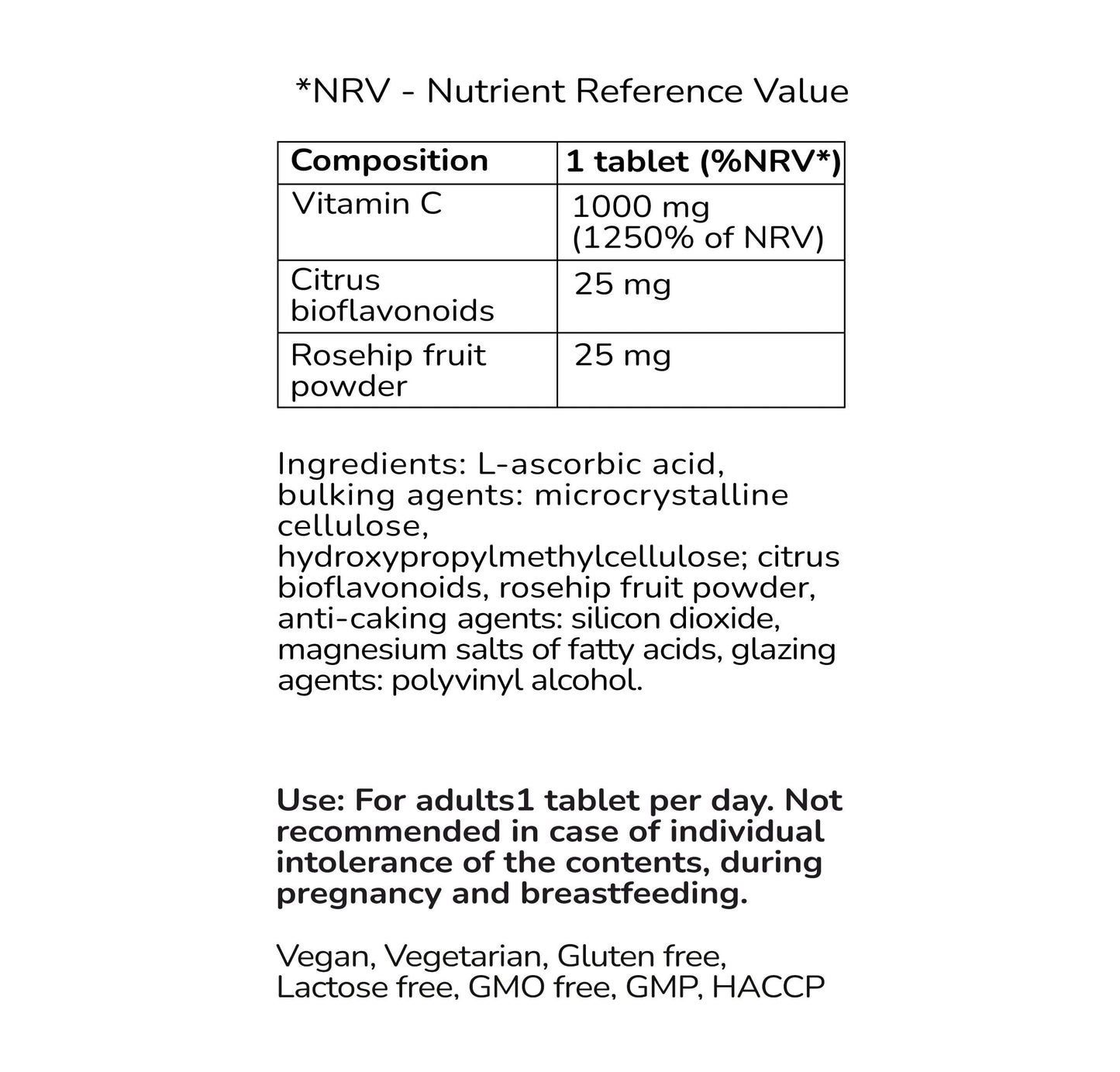 Vitamin C 1000 mg + Bioflavonoids + Rosehip – Immune Support - HealU