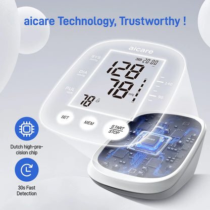 AICARE BP Machine – Automatic Upper Arm with Heart Rate Monitor - HealU